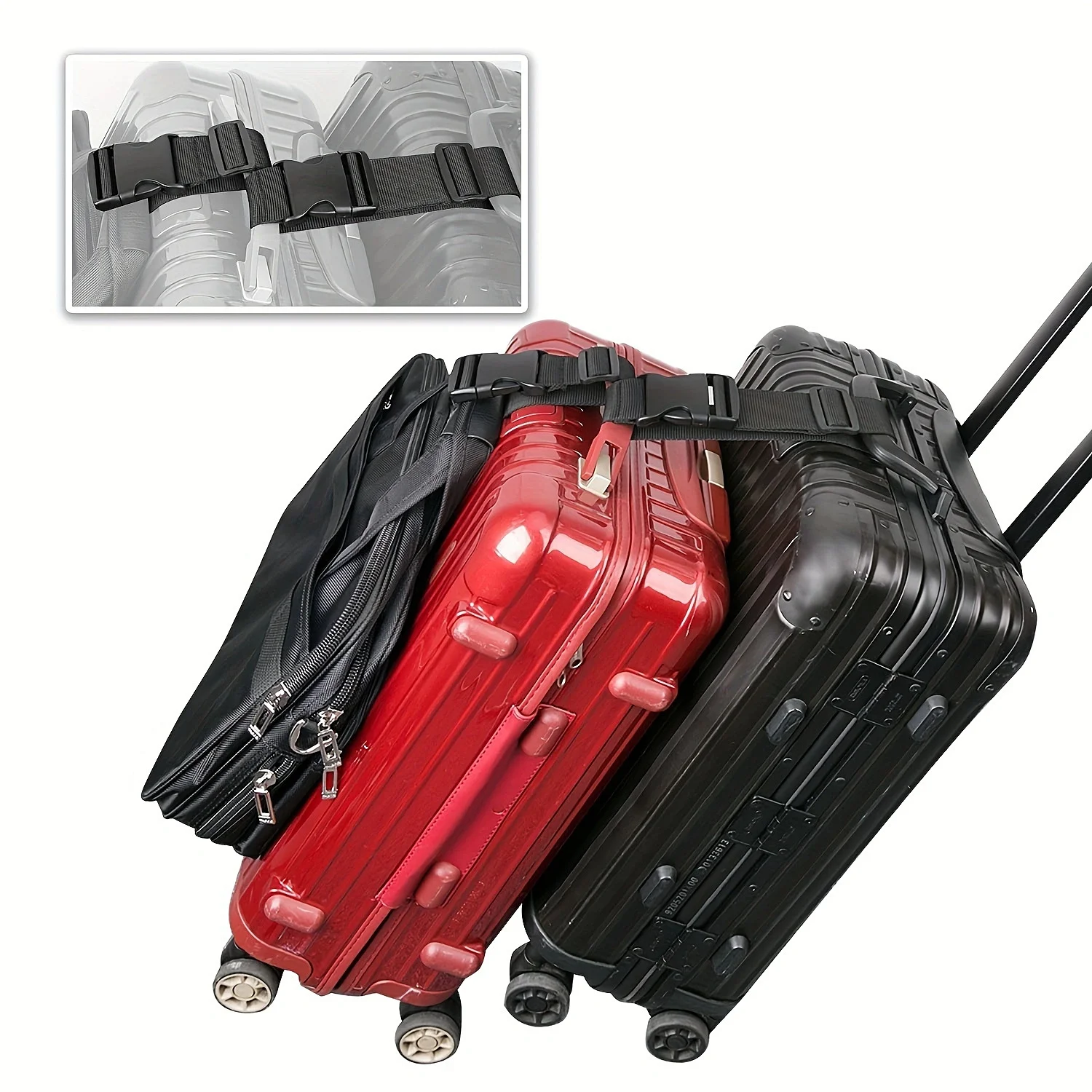 Quality Travel Accessories - 1 stuk eenvoudige verstelbare bagageriemen, kofferriem