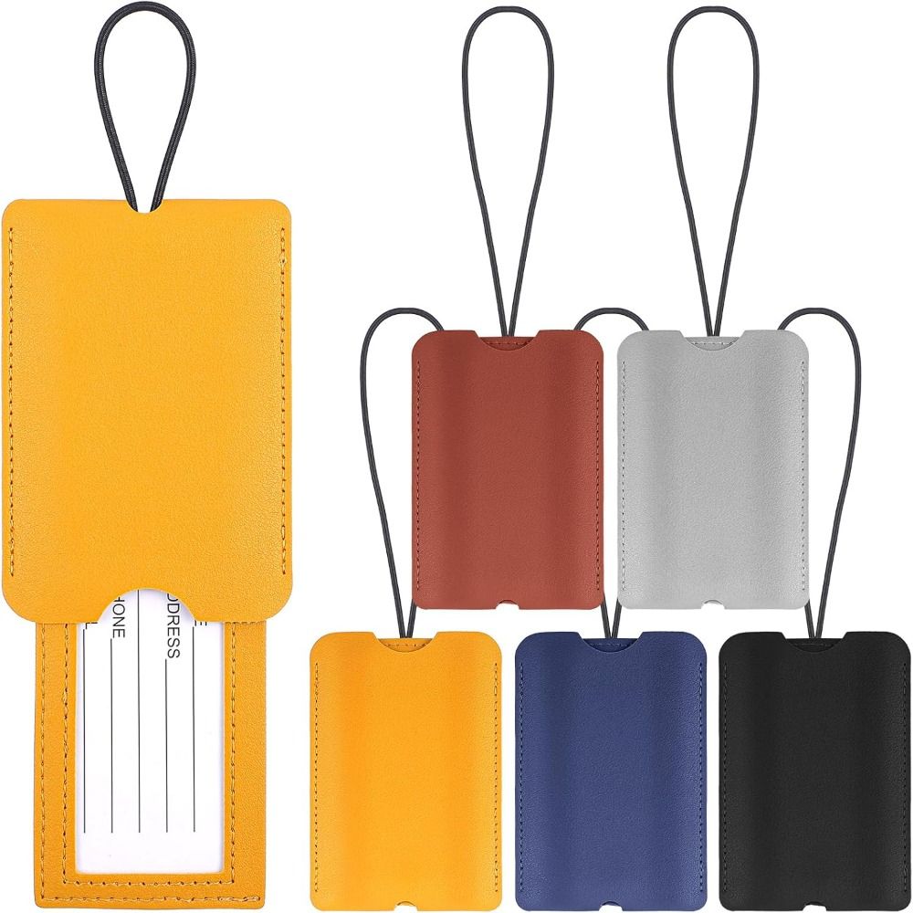 Travel Accessories Luggage Straps - PU lederen uittrekbare bagagelabel zachtrode kleur