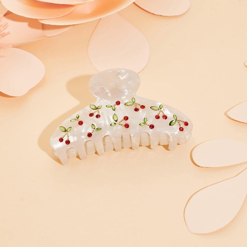 Quality Travel Accessories - 1pc Cherry haarclip, strass, zoet temperament,