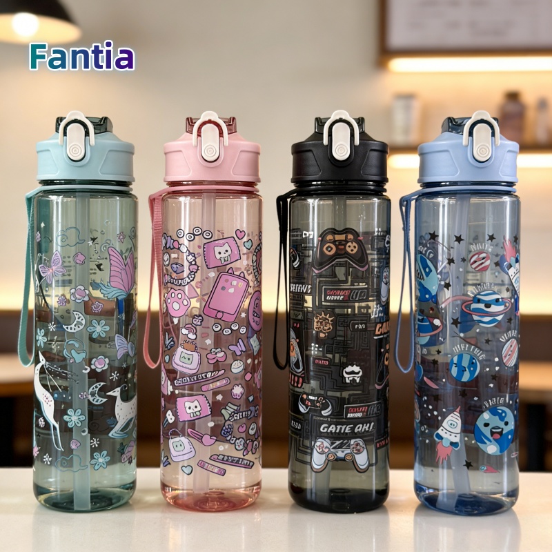 Travel Accessories Bottles - Handige 750ml waterfles bedrukte cartoon draagbare