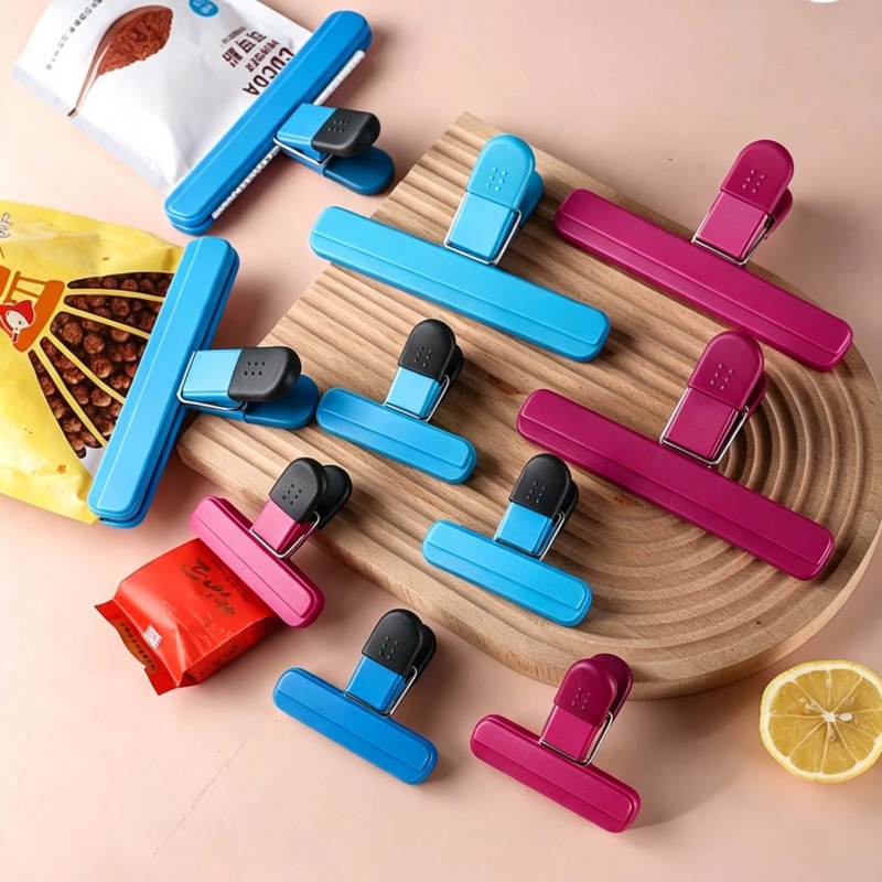 Travel Kitchen Accessories - 4 Stuks Draagbare Plastic Zak Afdichtingsclips,