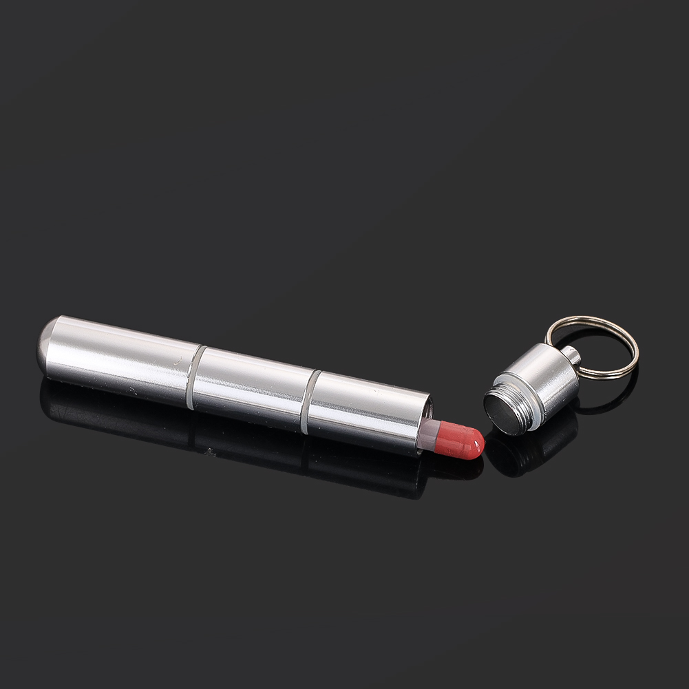 Travel Accessories For Europe - Roestvrijstalen sleutelhanger Capsule Waterdichte pilhouder Draagbare