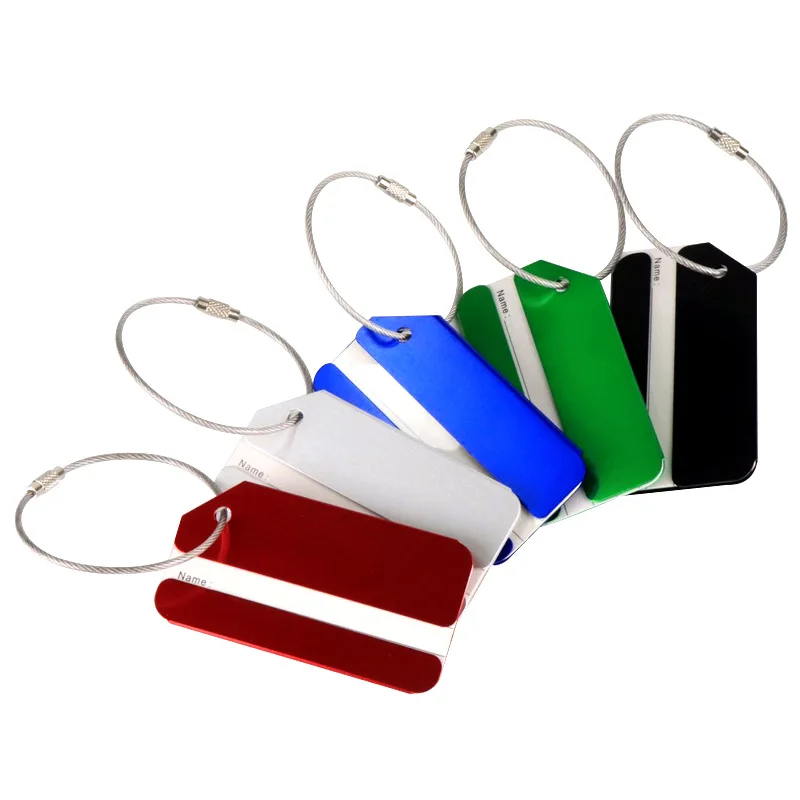 Travel Accessories In Train - 1 st Aluminium Bagagelabel voor Reizen