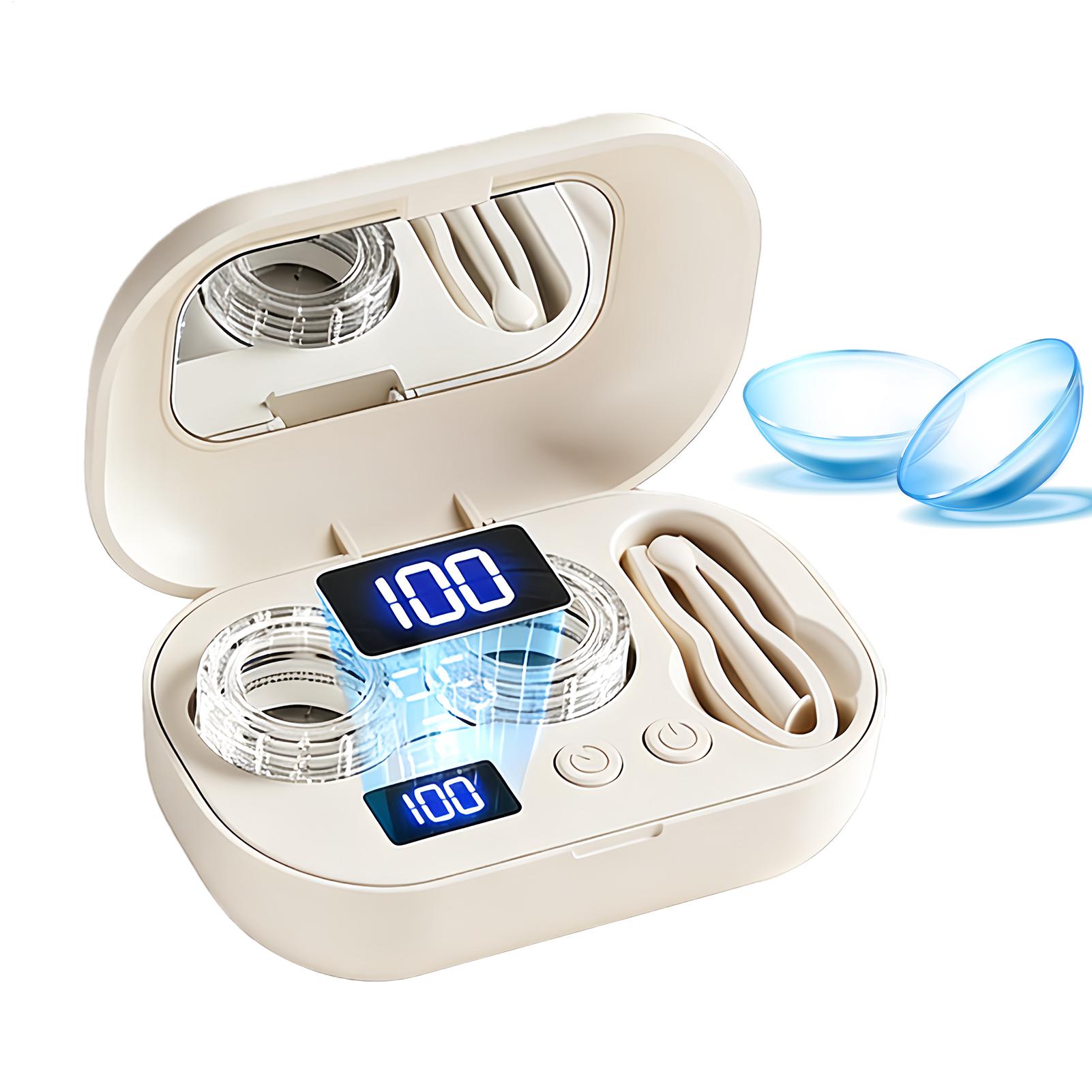 Travel Video Accessories - Ultrasone oogreinigingsdoos voor contactlenzen Oplaadbare draagbare