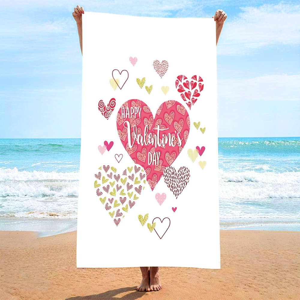Travel Towel Quick Dry - Hartsymbool Badhanddoek 27x55inch Strandlaken Microfiber Sneldrogend