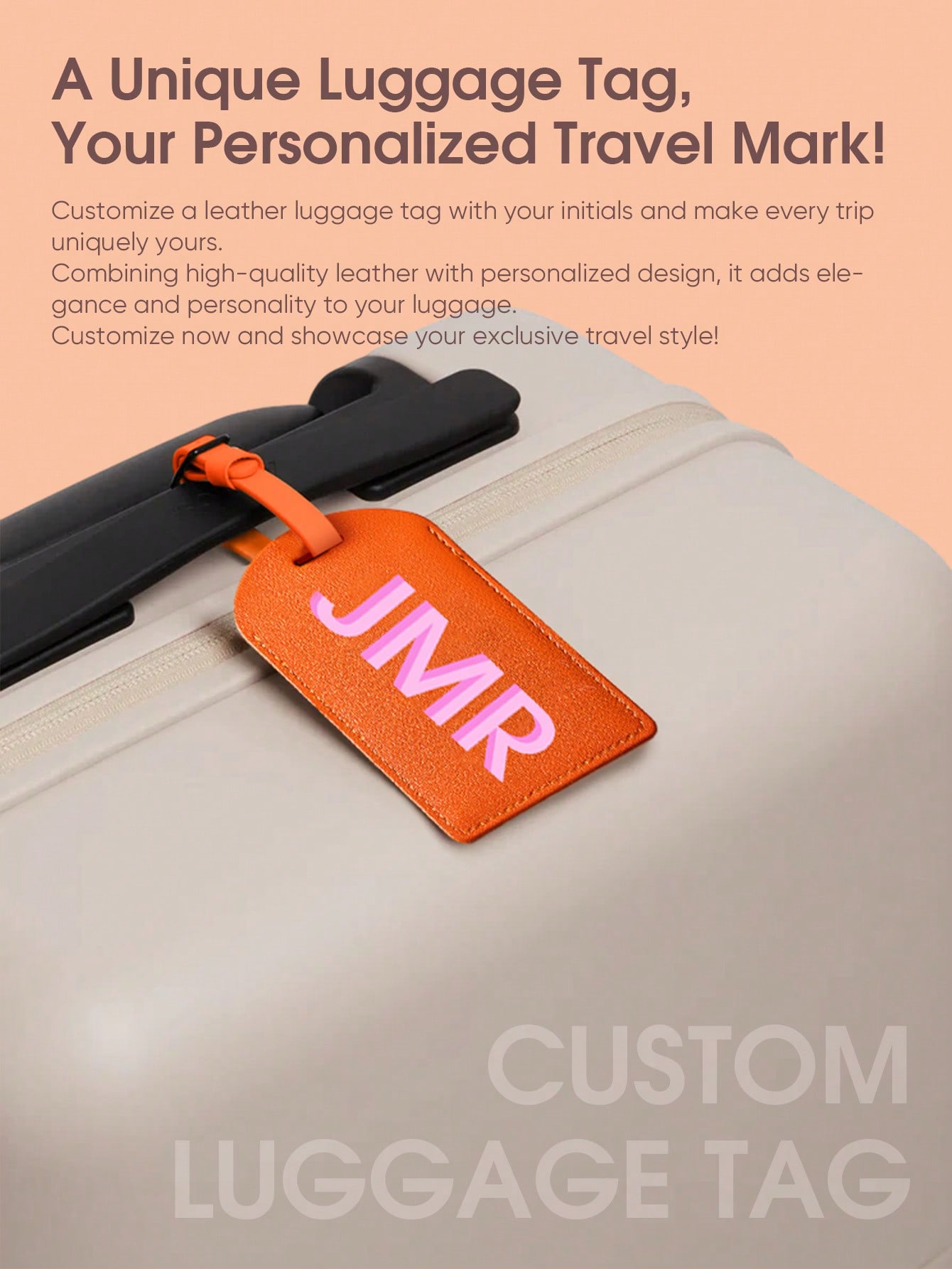 Gepersonaliseerde initialen ba - Luggage Tag Leather recensie en prijs