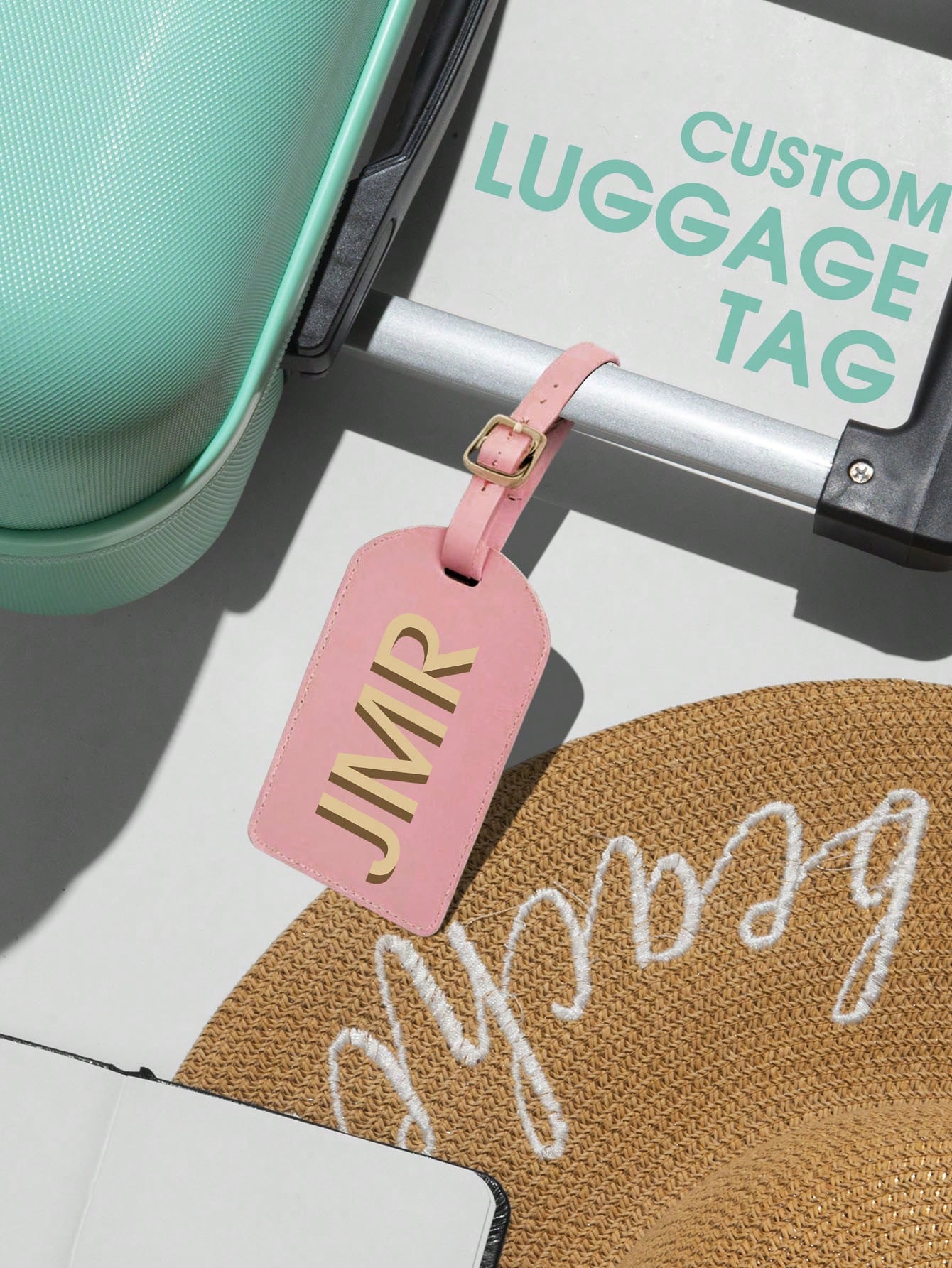 Gepersonaliseerde initialen ba - Luggage Tag Leather recensie en prijs