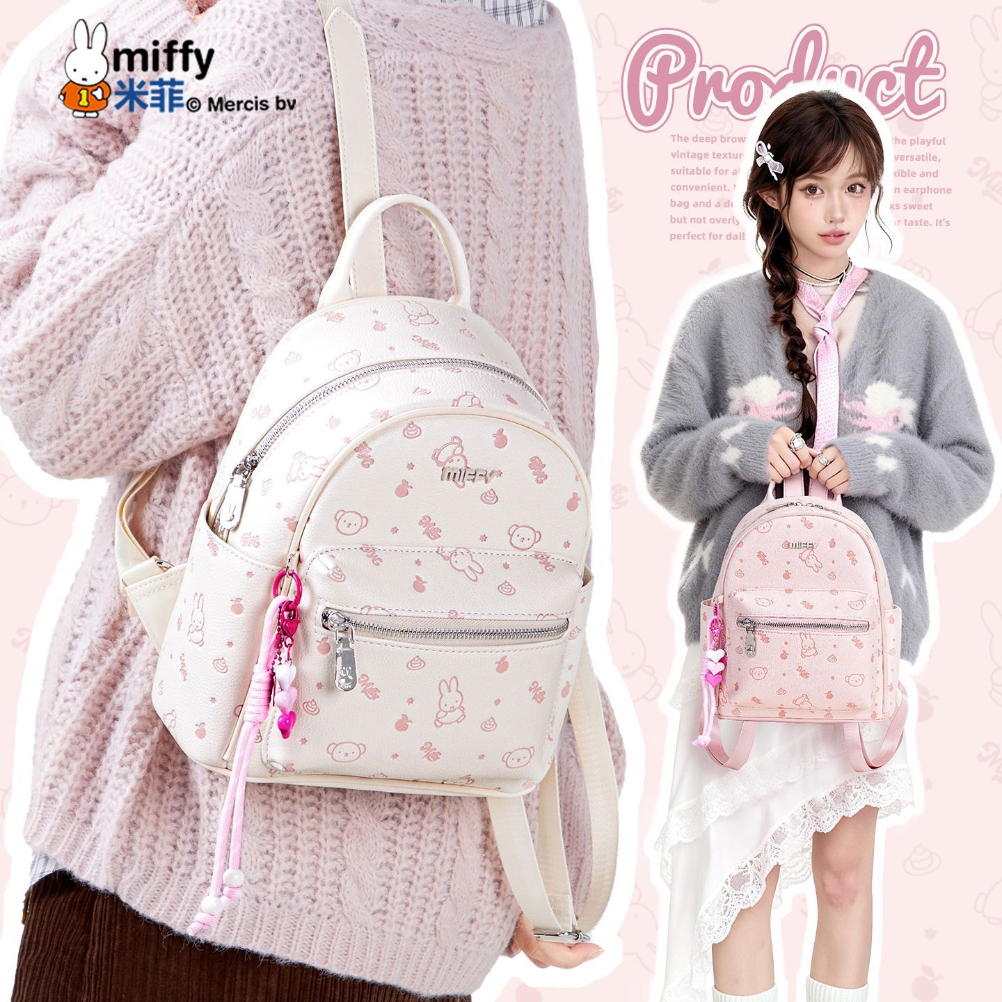 Anime Miffy Rugzak Gepregeerd  - Travel Accessories Girly recensie en prijs