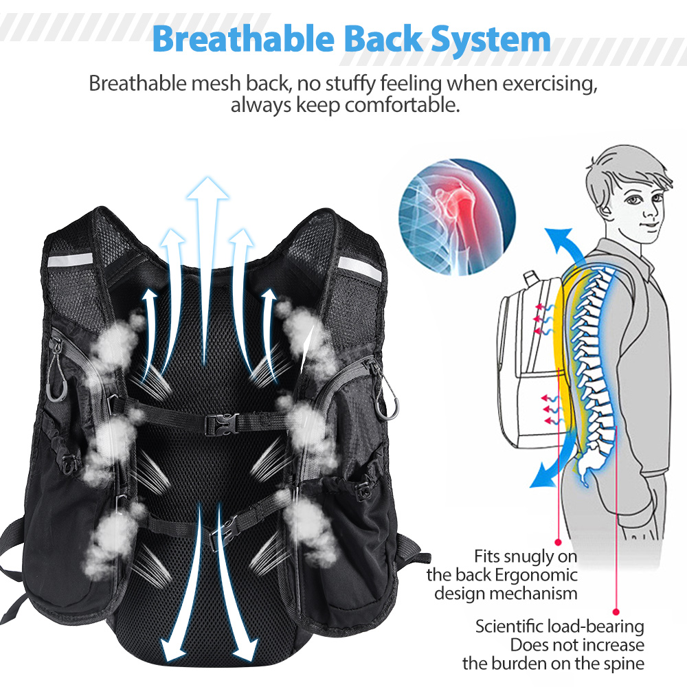 Hardlooprugzakvest met waterfl - Hydration Pack Backpack recensie en prijs