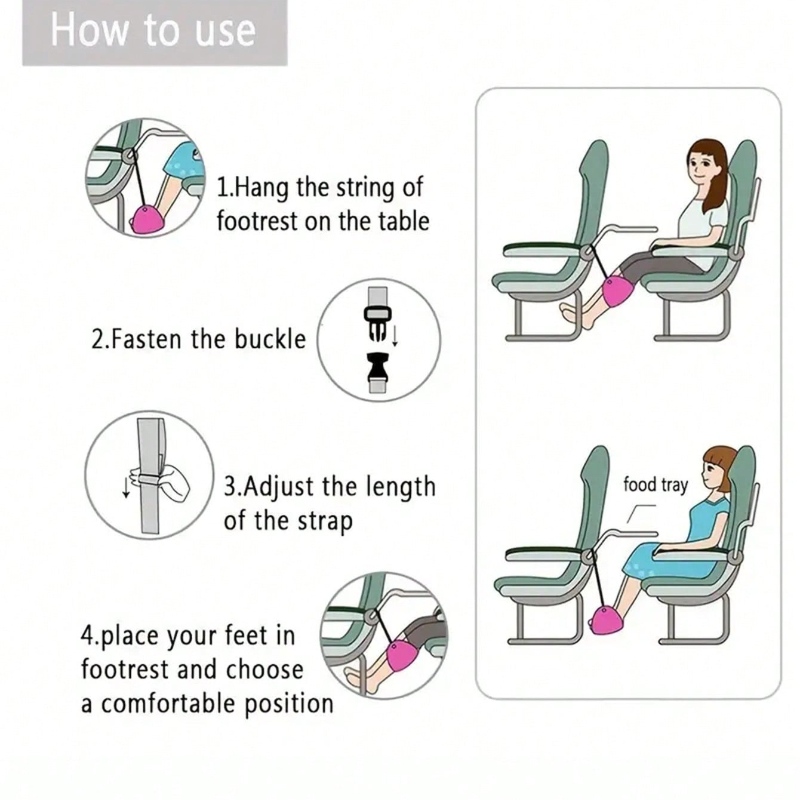 Draagbare verstelbare voetenst - Travel Accessories In Train recensie en prijs