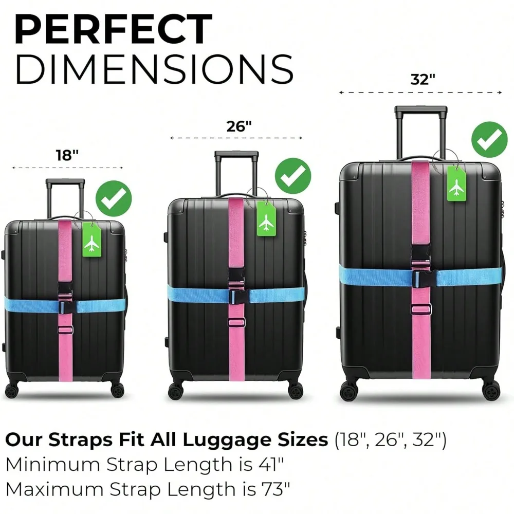 Bagageriemset met bagagelabel  - Travel Accessories Luggage Straps recensie en prijs