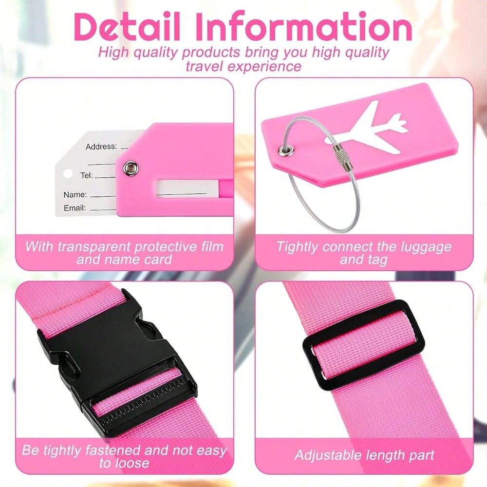 Bagageriemset met bagagelabel  - Travel Accessories Luggage Straps recensie en prijs
