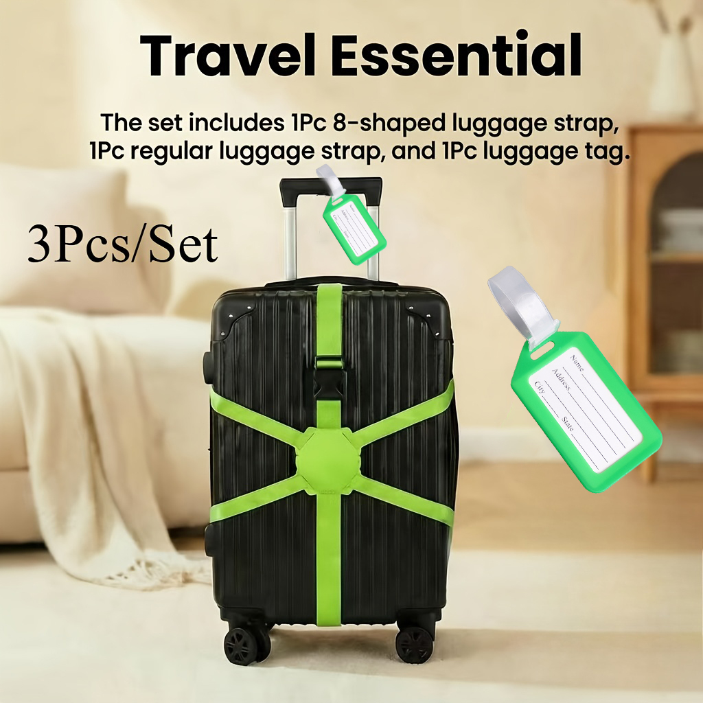 3-delige set (2 bagageriemen e - Travel Accessories Luggage Straps recensie en prijs