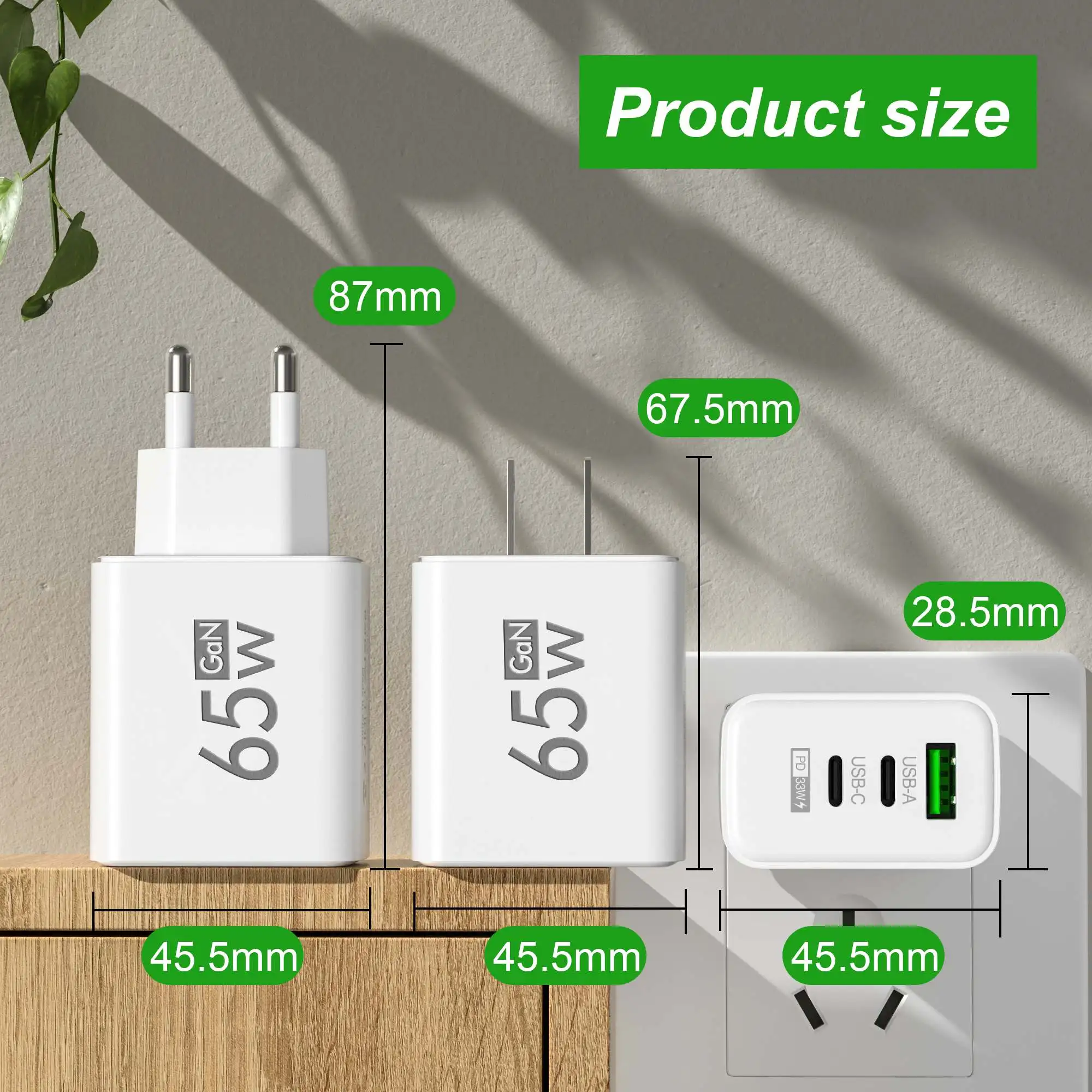 Opvouwbare 65W GaN 3-poorts US - Travel Accessories Inc recensie en prijs
